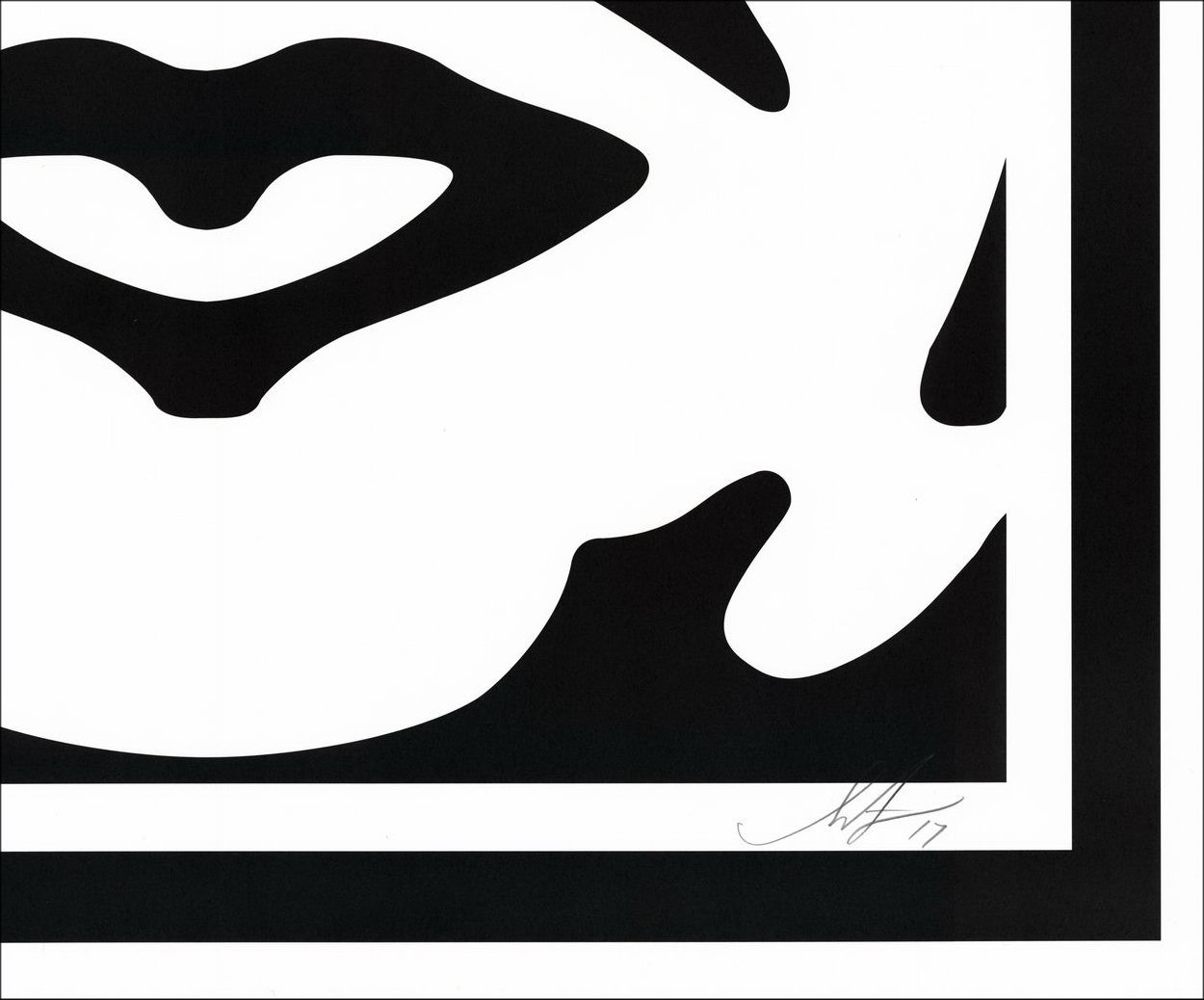 Shepard Fairey OBEY - Gezicht Wit 02 | Originele zeefdruk