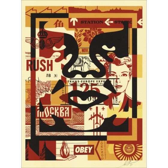Shepard Fairey - Face Collage 01, Silkscreen