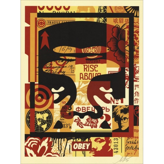 Koop Silkscreen Shepard Faisy Obey Eyes Face Collage 03
