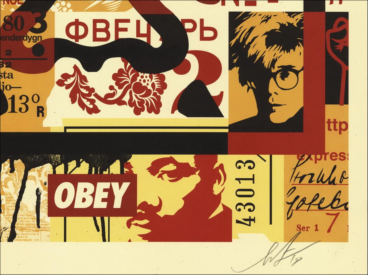 Comprare serigrafia Shepard Faisy Obey Eyes Face Collage 03