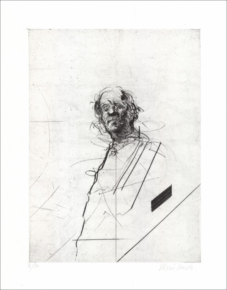 Kauf Porträt von B Claude Weisbuch Originalgravur 1973