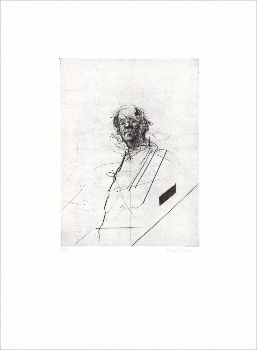 Purchase Portrait of B Claude WEISBUCH Original engraving 1973