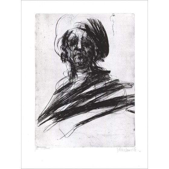 Comprar Grabado original Claude Weisbuch Retrato de 1970 Hombre