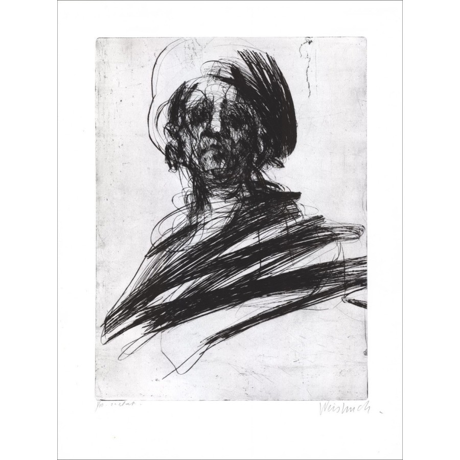 Achat Gravure Originale Claude WEISBUCH Portrait d'homme 1970