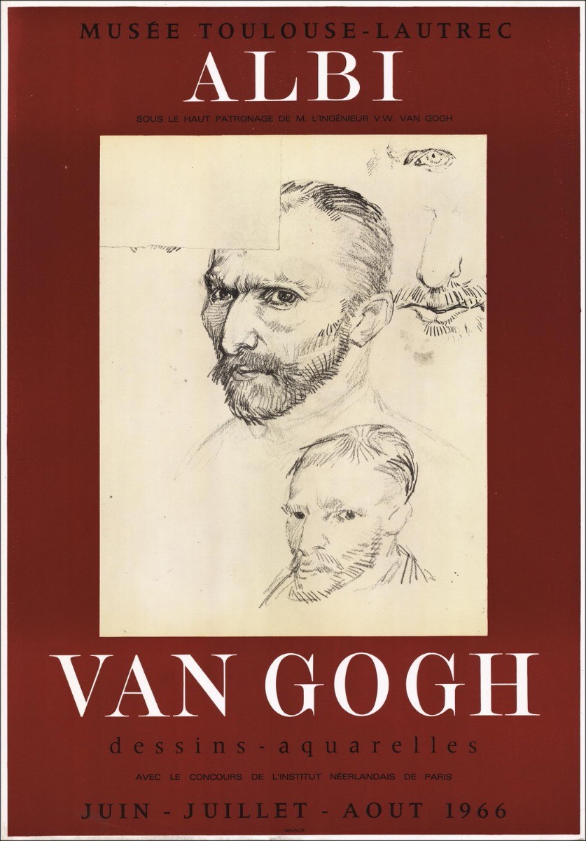 Vincent van-Gogh - Lithosche "Tentoonstellingsmuseum Toulouse Lautrec, Albi" 73x51cm - 1966