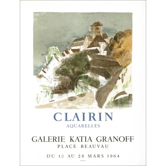 Pierre-Eugene Ligin - Litografía "Galería de exposiciones Katia GRANOFF, París" 75x50cm - 1964