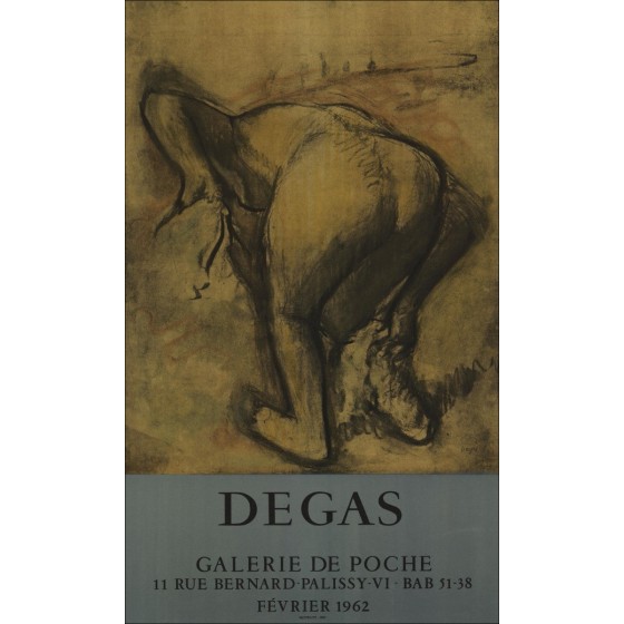 Edgar Degas - Litografia "Mostra Pocket Gallery, Parigi" 72x43cm - 1962