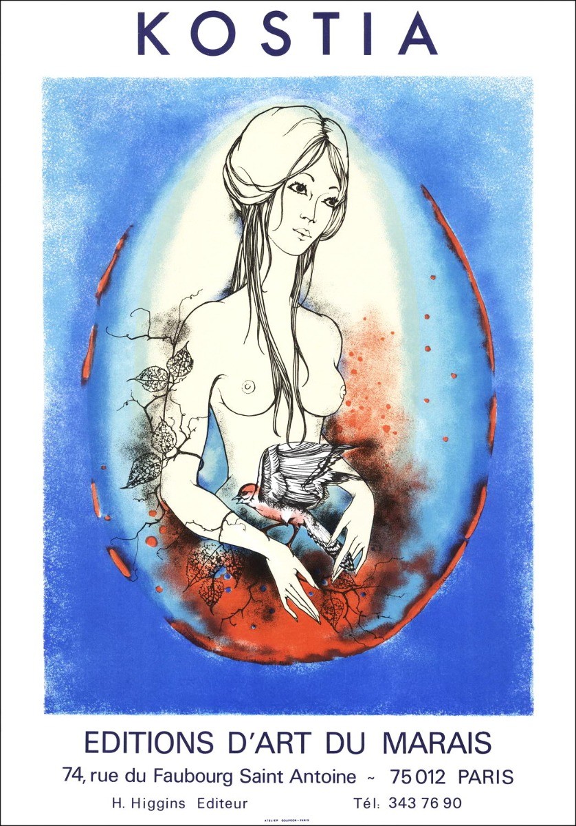Jeanin Kostia Blancheeteau - Litografía "Marsh Art Ediciones, París" 75x52cm