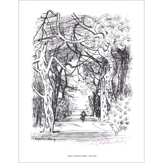 Roger Chapelain-Midy – Sous-Bois (1961), litografia