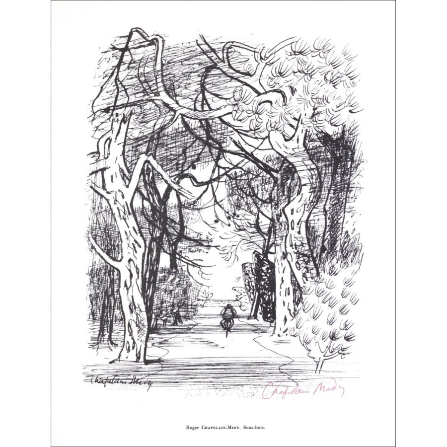 Roger Chaplain-Mindy - Sous-Bois (1961), Litografía