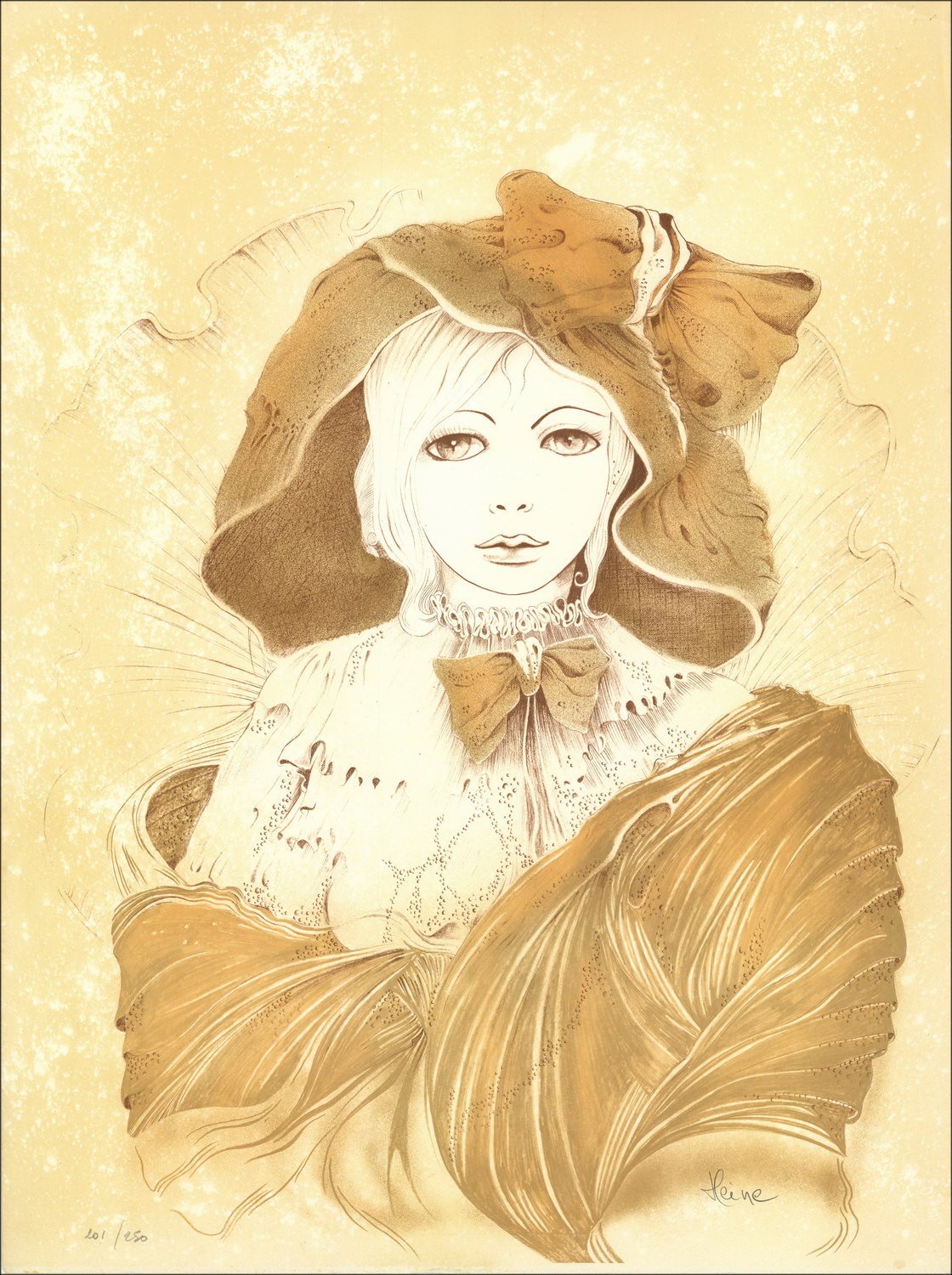 Aurelia - Original lithograph numbered and signed in pencil by the artist - Budget range, low price, decorative artwork, not a m
