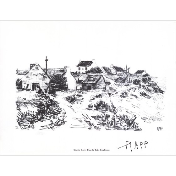 Ginette Rapp - Litografía en la bahía de Audierne (1961)