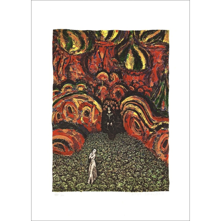 Ilya Sheeker - Zeefdruk "Ballet in Venetië 02" 70x50cm - genummerd en ondertekend in potlood