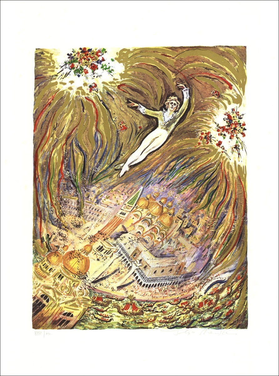 Ilya SHEKER - Sérigraphie "Ballet à Venise 05" 70x50cm - Numérotée et signée au crayon