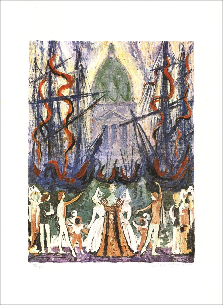 Ilya SHEKER - Sérigraphie "Ballet à Venise 07" 70x50cm - Numérotée et signée au crayon