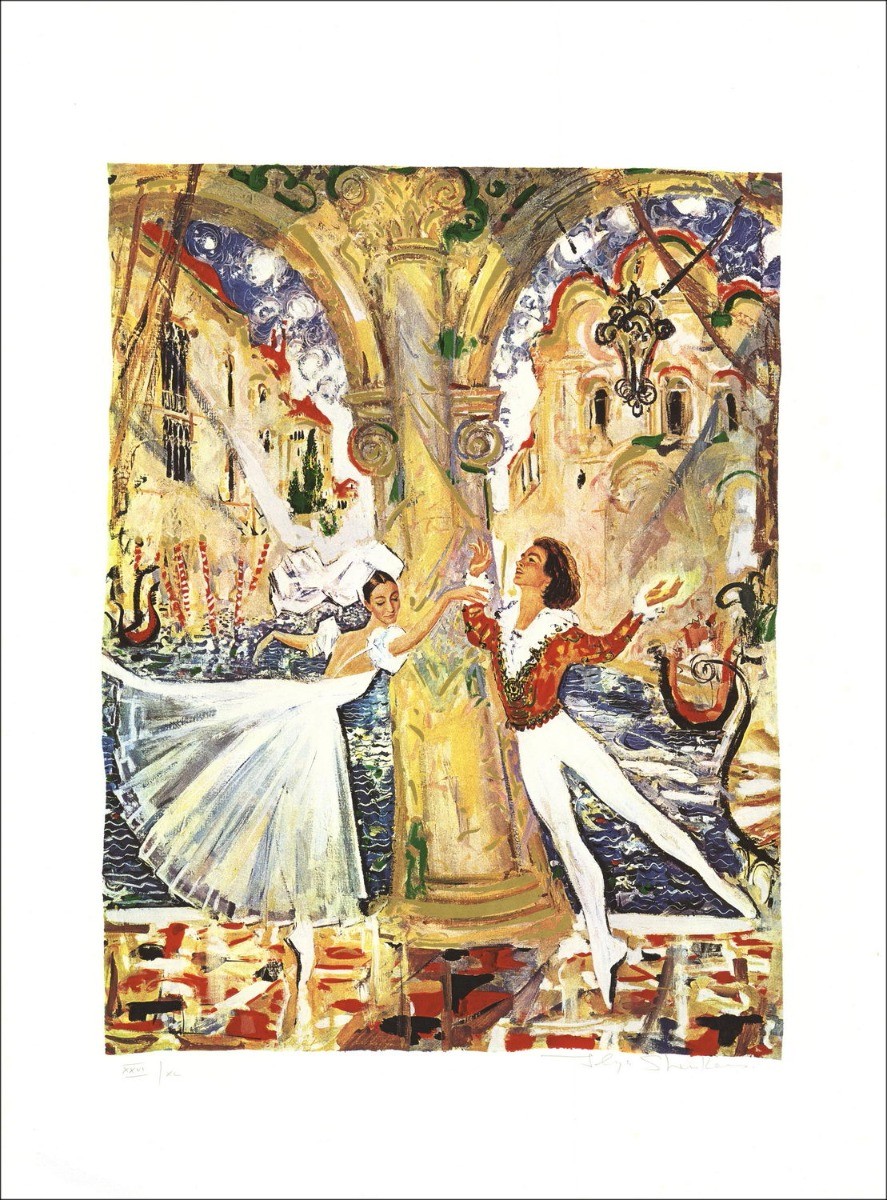 Ilya SHEKER - Screenprint "Ballet in Venice 08" 70x50cm - Numbered and signed in pencil