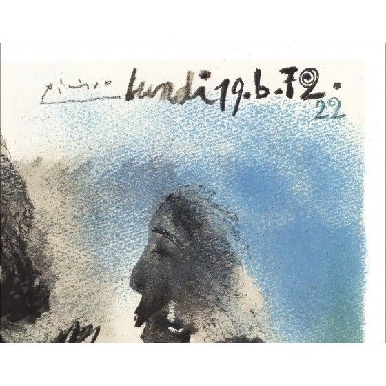 Kaufen Lithographie Pablo Picasso Ausstellung 172 Letzte Zeichnungen 1973 