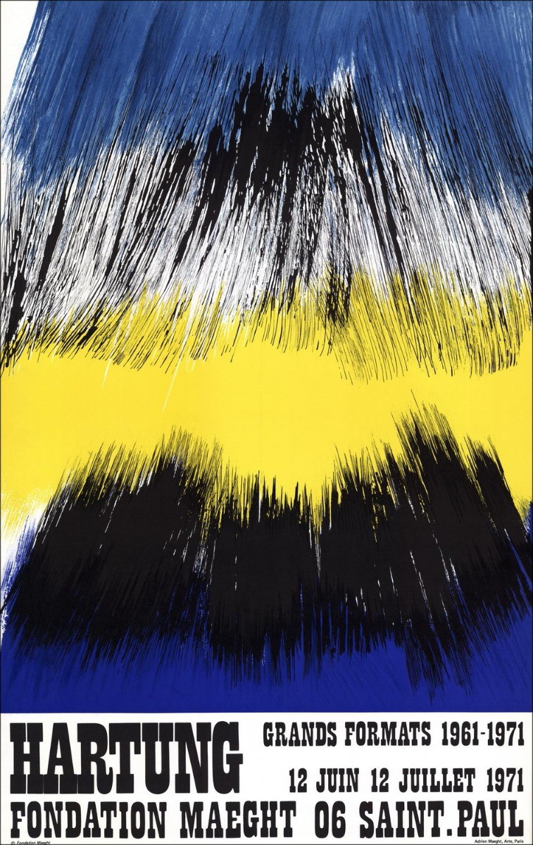 "MAEGHT FOUNDATION Messe, Saint Paul" von Hans Hartung 1971 - Original-Lithographie