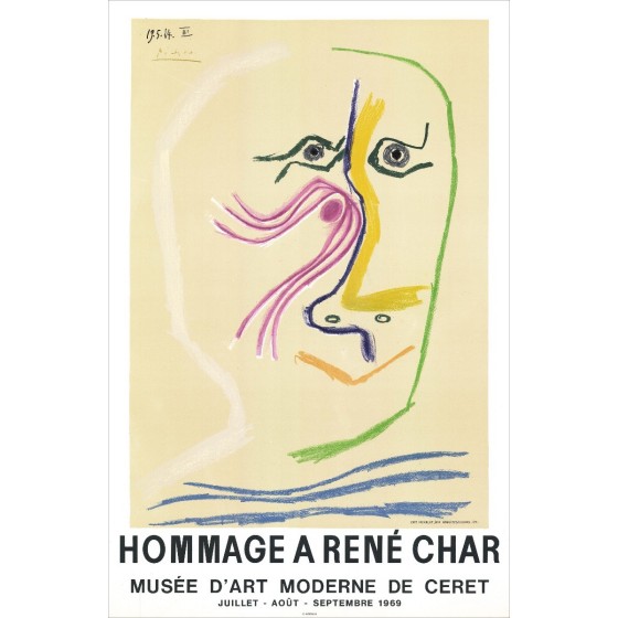 Compra Litografía Pablo Picasso Tribute Homenaje a René Char, Ceret 1969