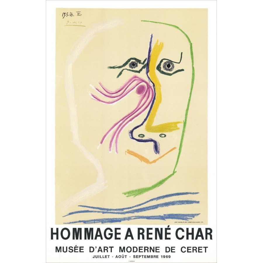 Acquistare Litografia Pablo Picasso Tribute Tribute a René Char, Ceret 1969