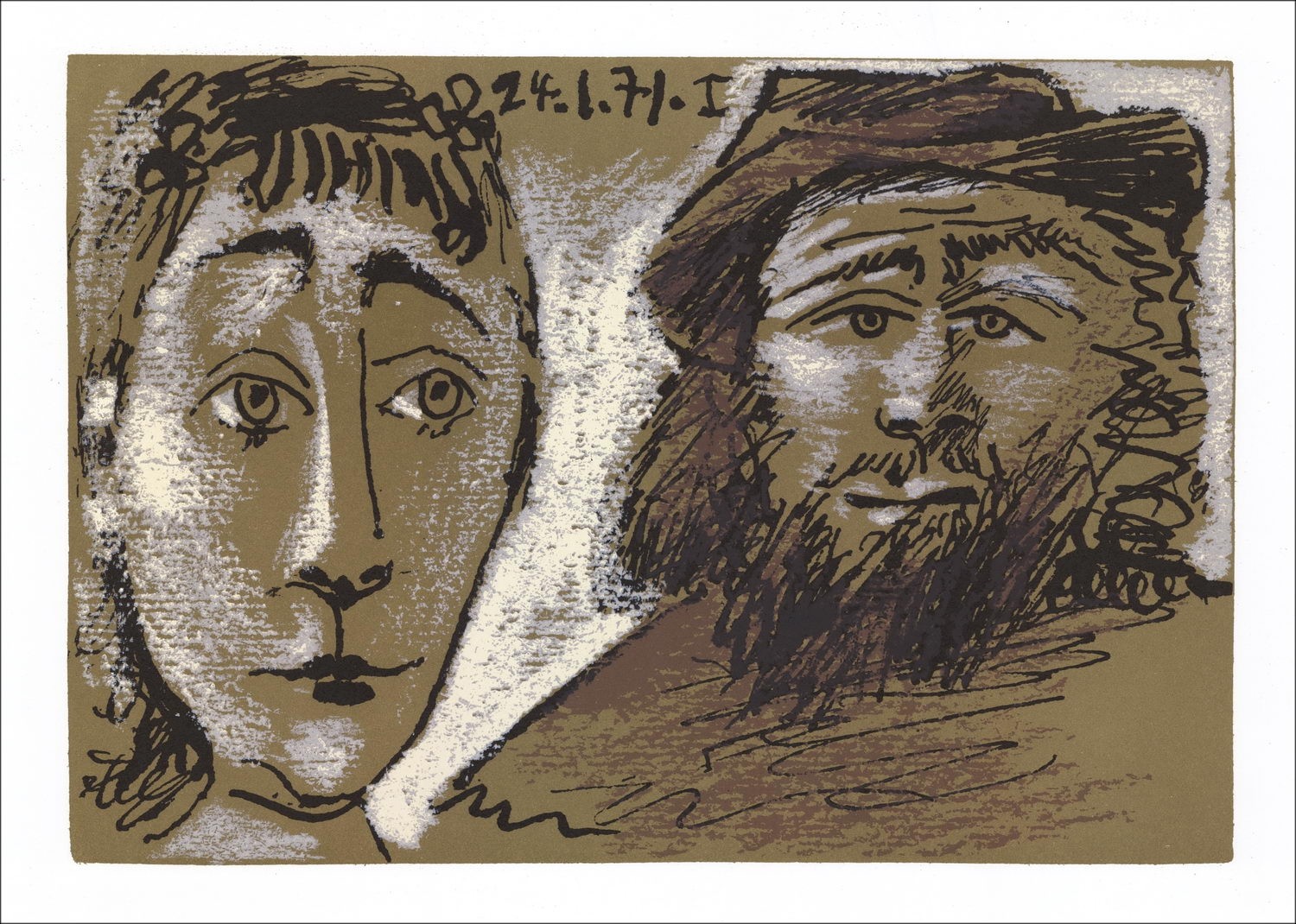 Acquista la litografia di Pablo Picasso "Esposizione disegni inediti", Parigi 1971.
