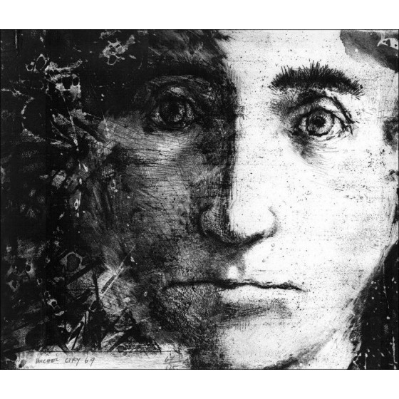Michel CIRY - Lithograph, Original Engraving "Portrait" signed and numbered