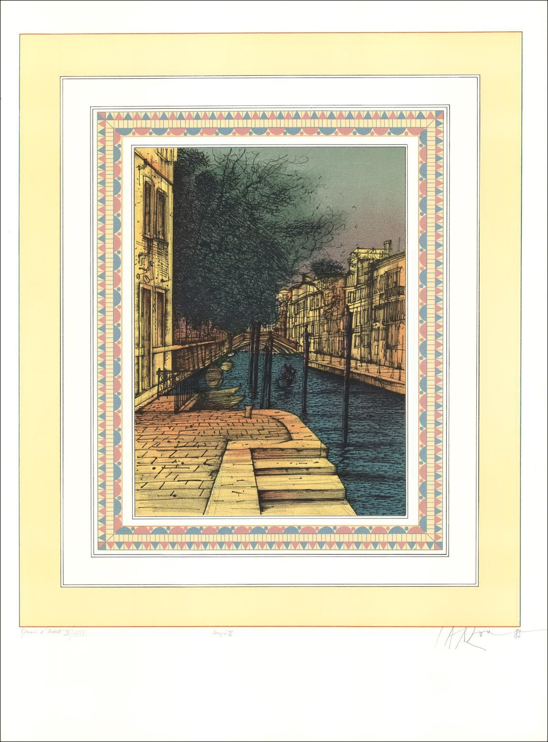 Buy Original Lithograph Venice by Jean CARZOU 75x55cm 1983