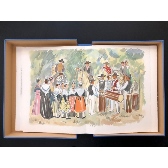 Illustrated book of Yves Brayer en Provence 8 color lithographs