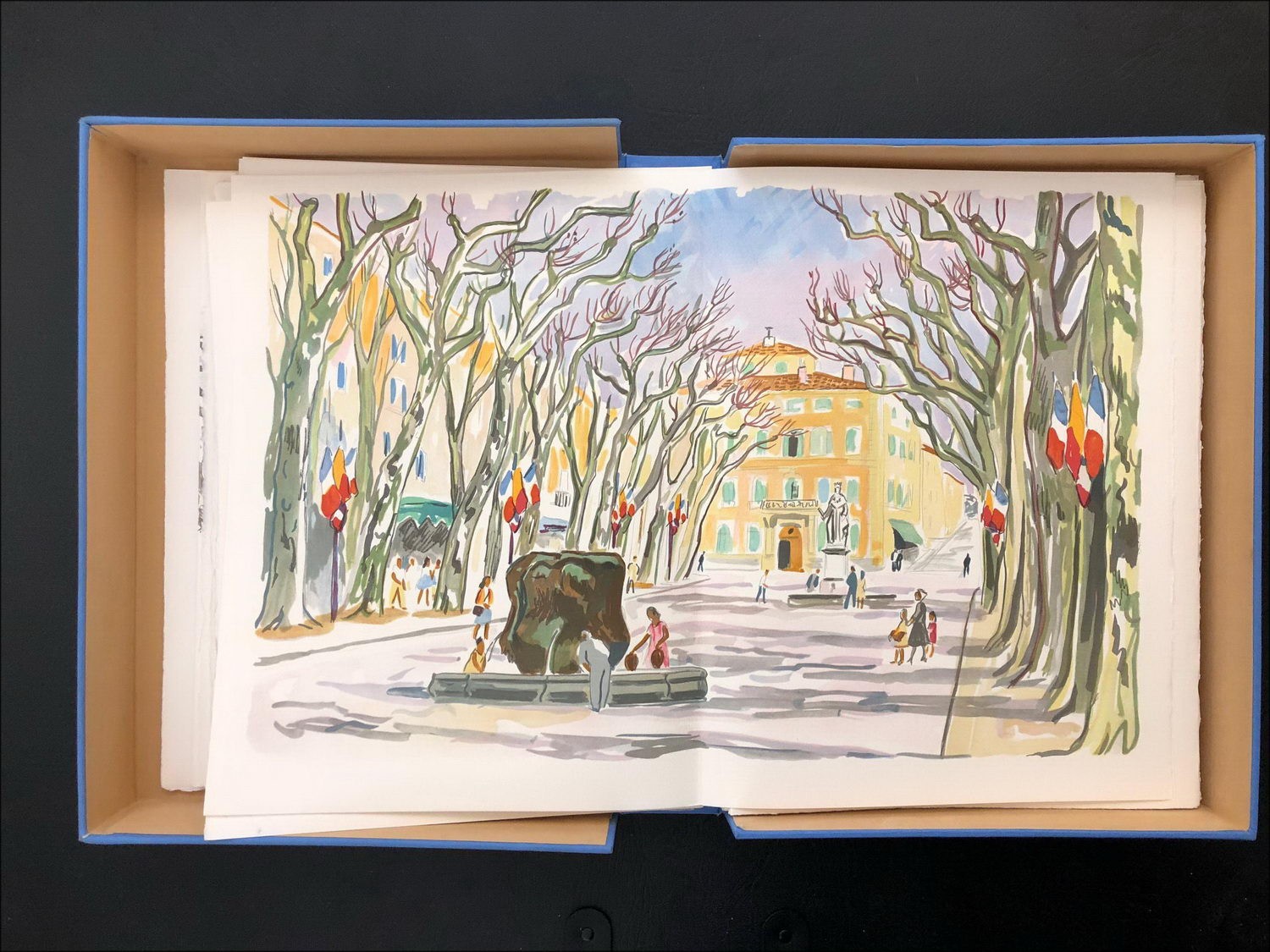 Geïllustreerd boek van Yves Brayer en Provence 8 kleuren litho's