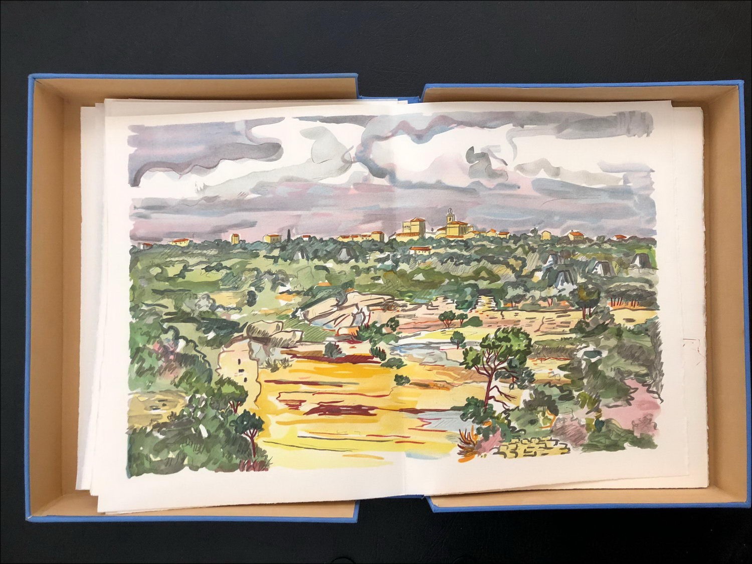 Geïllustreerd boek van Yves Brayer en Provence 8 kleuren litho's