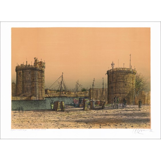 Kaufen Sie Carzou den Hafen von La Rochelle Original-Lithographie 54x75cm 1982