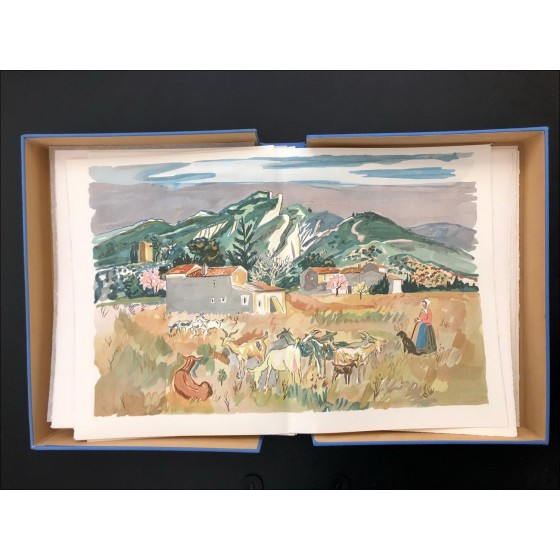 Geïllustreerd boek van Yves Brayer en Provence 8 kleuren litho's