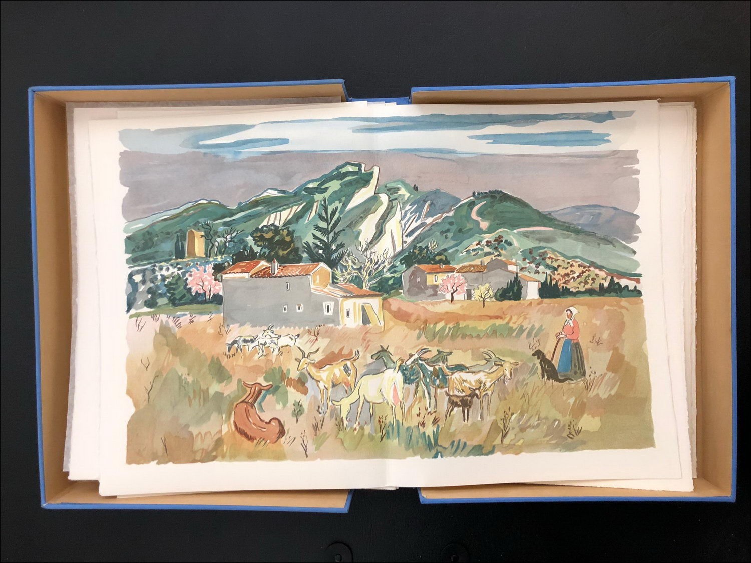 Libro ilustrado de Yves Brayer en Provenza 8 Litografías de color