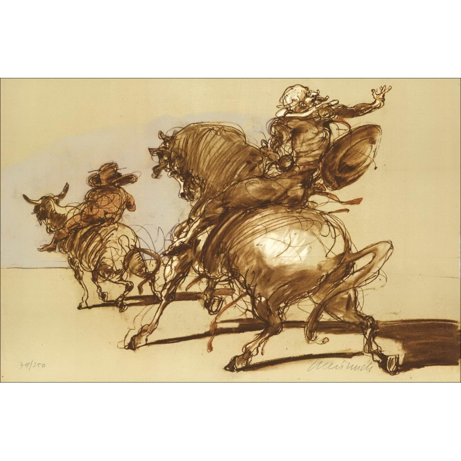 Koop de originele Lith Claude Claude WEISBUCH Don Quichotte 