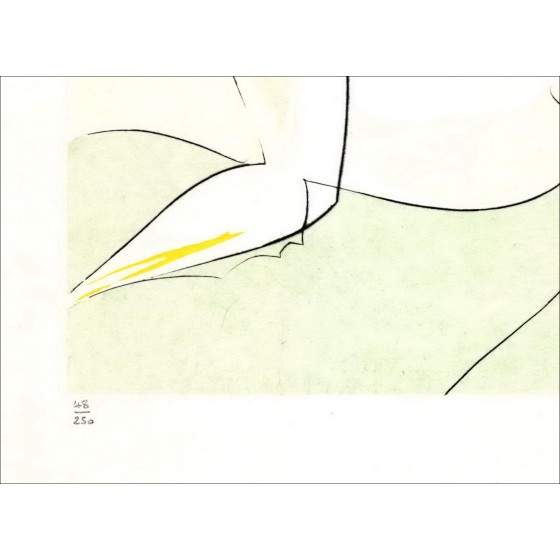 Salvador DALI - Gravure originale "Le Bestiaire de la Fontaine, Le cheval qui voulait se venger du cerf"