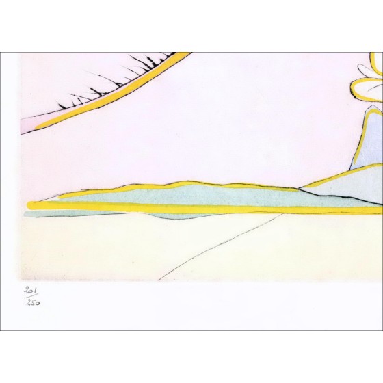 Salvador DALI - Oorspronkelijke gravure "Het beest van de fontein, het paard en de wolf"