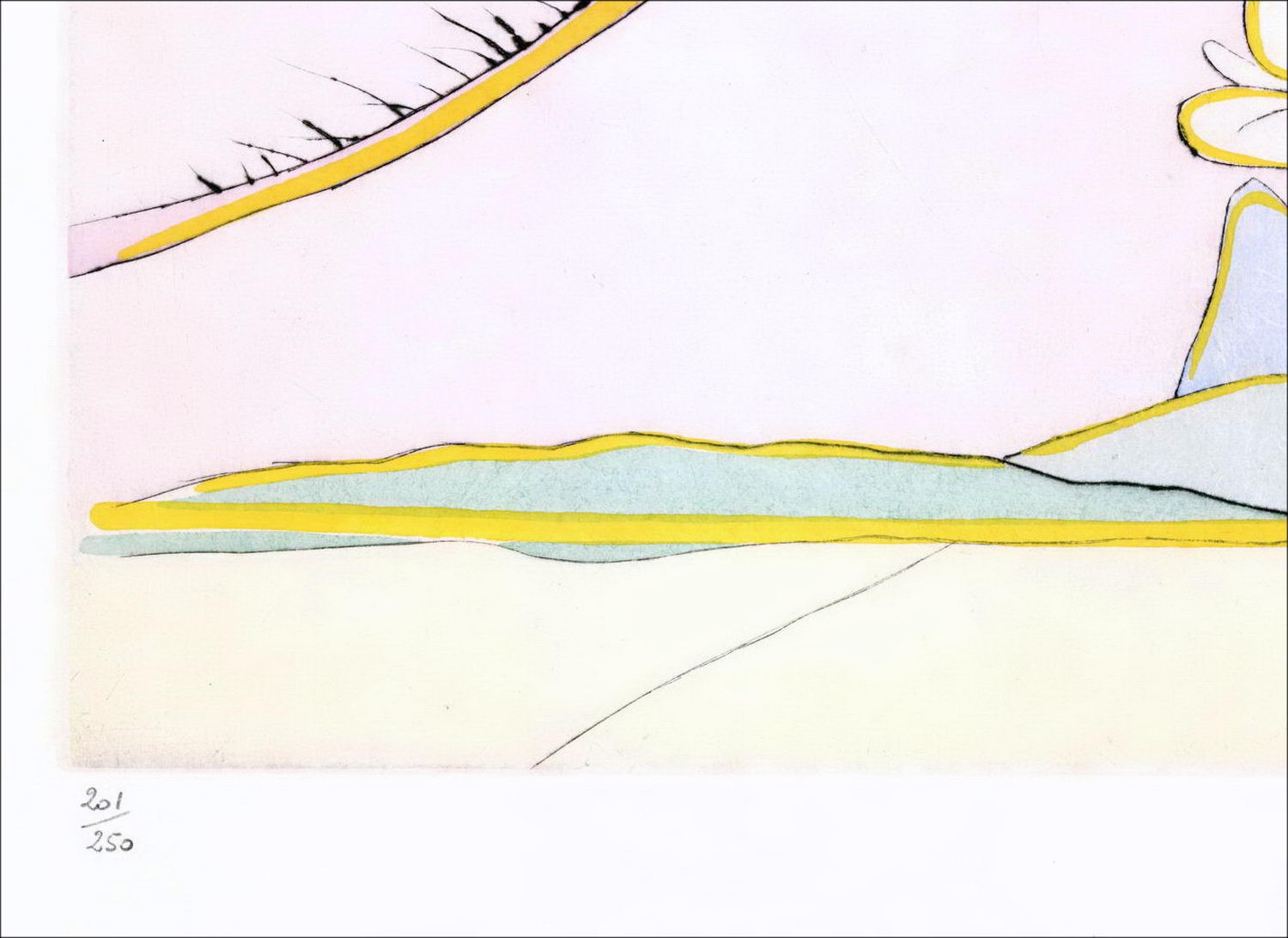 Salvador DALI - Gravure originale "Le Bestiaire de la Fontaine, Le cheval et le loup"