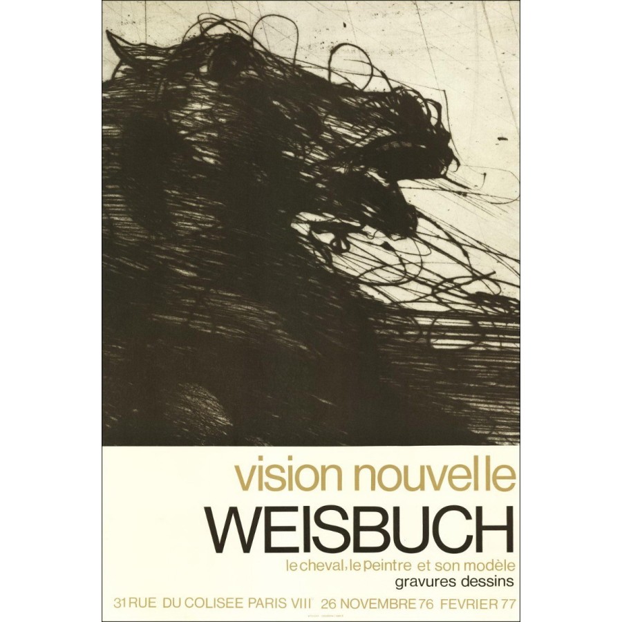 Kaufen Sie Lithographie Claude Weisbuch Ausstellung Nouvelle Vision, Paris 1977