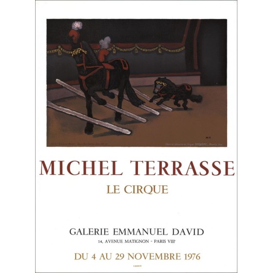 Michel Terrace - Litografía "Exposición Emmanuel Gallery David, Paris" 72x54cm - 1976 - Poster original Mourlot