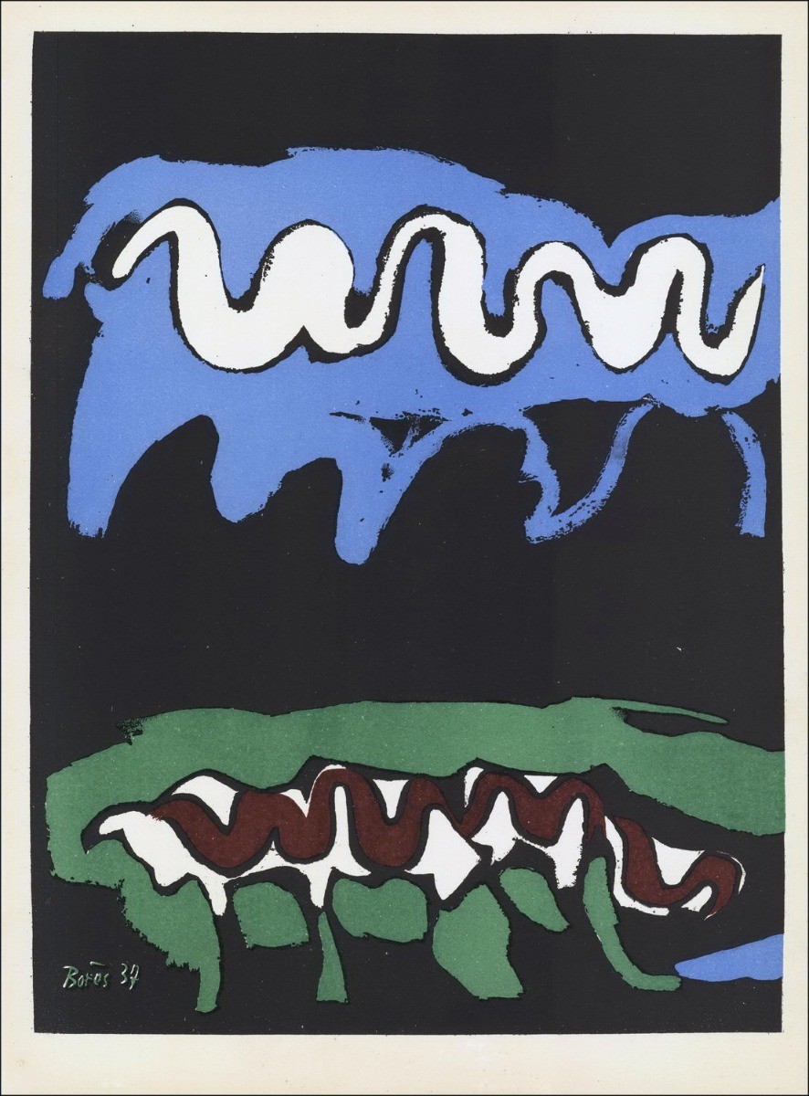 Francisco BORES - Lithographie Originale "Composition, la terre" 35x26cm - 1937