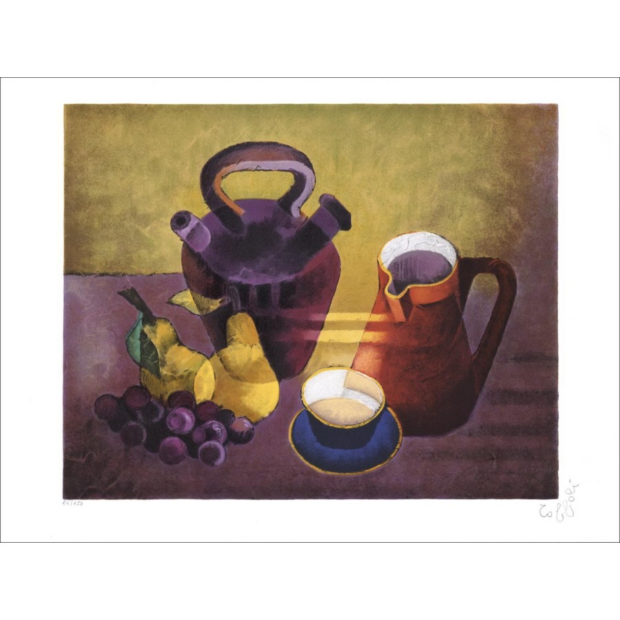 Acheter Lithographie Originale Louis TOFFOLI Nature Morte de 1996