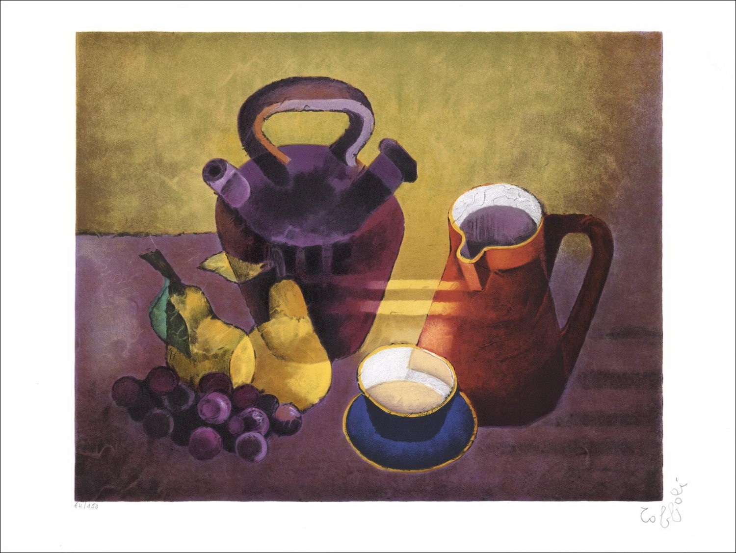 Kaufen Sie Original-Lithographie Louis Toffoli noch Nature von 1996
