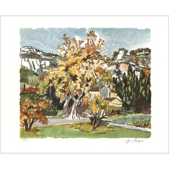 Compra de litografía original por Yves Beryer Hamlet en Provenza