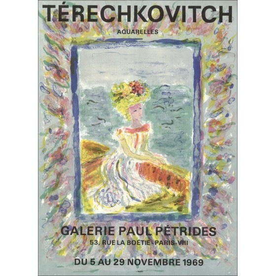 Kostia Terechkovich - Litografia "Galleria fiera Pétrés, Parigi" 63x45cm - 1969