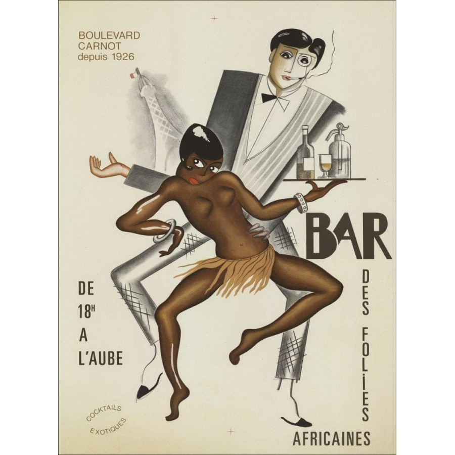 Paul Colin - Litografía "Bar de las locuras" 64x47cm, edición original