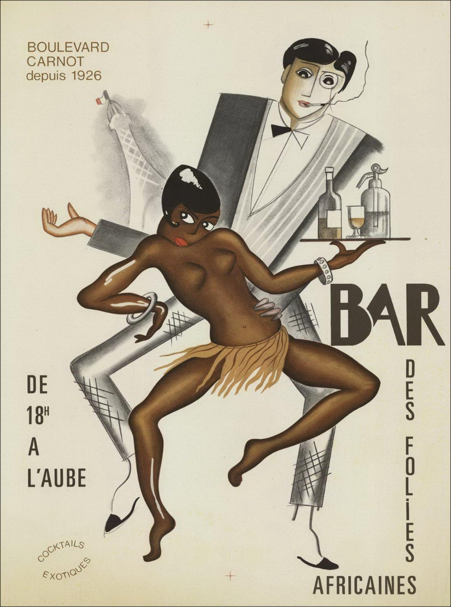 Paul COLIN - Lithografie "Bar der Verrückten" 64x47cm, Originalausgabe