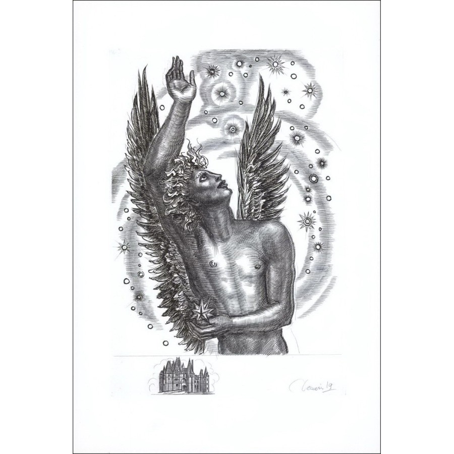 Albert Decaris - Personaje - Grabado original en Burin 57x38cm - Firmado y numerado a lápiz 