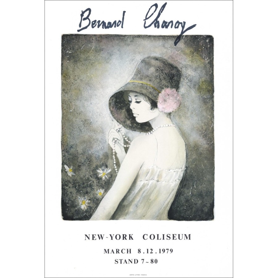 Bernard Charoy - Litografia "Esposizione Colosseo, New York" 82x56cm - 1979