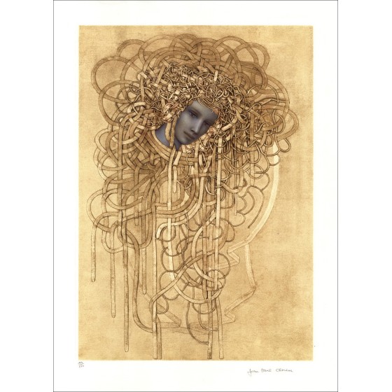 Jean-Paul Cleren "Chevelure" Original lithograph on vellum paper, signed in pencil and numbered