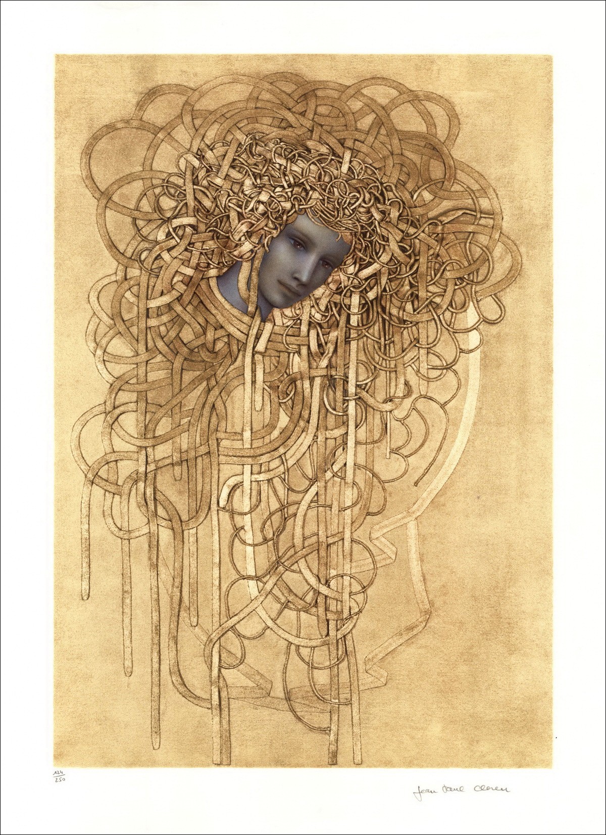 Jean-Paul Cleren "Chevelure"  Lithographie Originale sur papier vélin, signée au crayon et numérotée